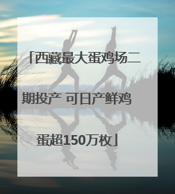 西藏最大蛋鸡场二期投产 可日产鲜鸡蛋超150万枚