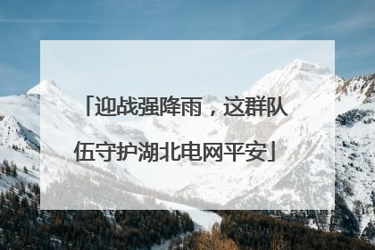 迎战强降雨，这群队伍守护湖北电网平安