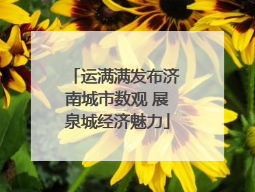 运满满发布济南城市数观 展泉城经济魅力