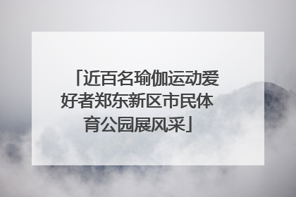 近百名瑜伽运动爱好者郑东新区市民体育公园展风采
