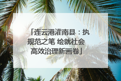 连云港灌南县：执规范之笔 绘就社会高效治理新画卷