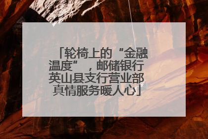 轮椅上的“金融温度”，邮储银行英山县支行营业部真情服务暖人心