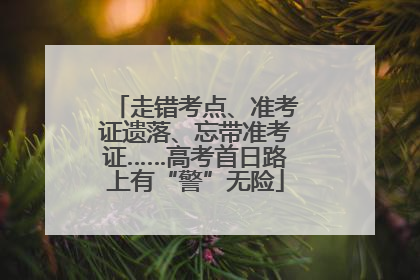 走错考点、准考证遗落、忘带准考证……高考首日路上有“警”无险