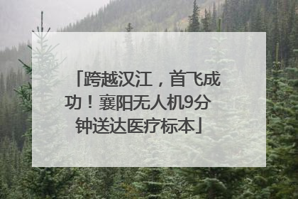 跨越汉江，首飞成功！襄阳无人机9分钟送达医疗标本