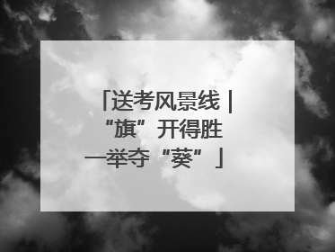 送考风景线｜“旗”开得胜 一举夺“葵”