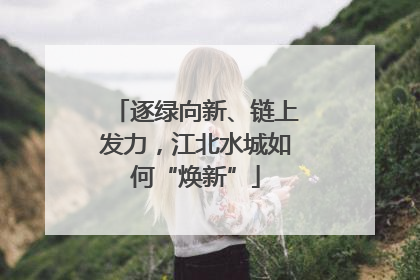 逐绿向新、链上发力，江北水城如何“焕新”