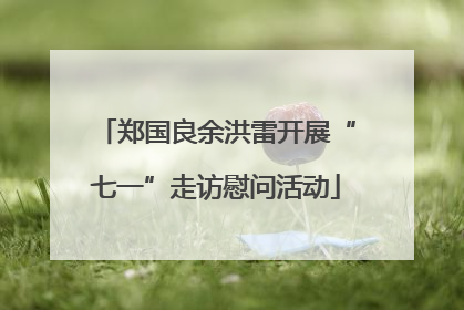郑国良余洪雷开展“七一”走访慰问活动