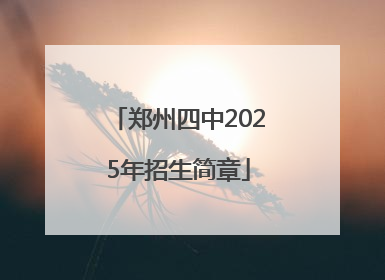 郑州四中2025年招生简章