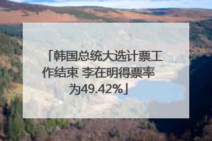 韩国总统大选计票工作结束 李在明得票率为49.42%