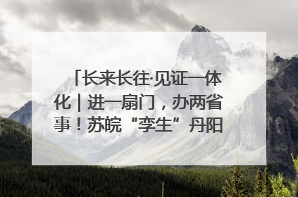 长来长往·见证一体化｜进一扇门，办两省事！苏皖“孪生”丹阳如何做到的？
