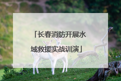 长春消防开展水域救援实战训演