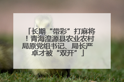 长期“带彩”打麻将！青海湟源县农业农村局原党组书记、局长严卓才被“双开”