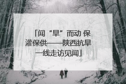 闻“旱”而动 保灌保供——陕西抗旱一线走访见闻
