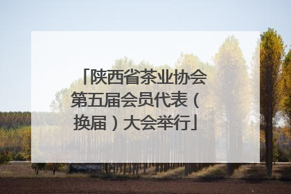 陕西省茶业协会第五届会员代表（换届）大会举行