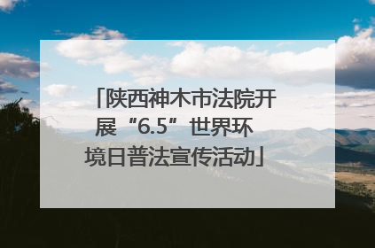 陕西神木市法院开展“6.5”世界环境日普法宣传活动