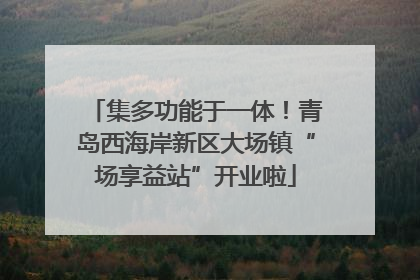 集多功能于一体！青岛西海岸新区大场镇“场享益站”开业啦