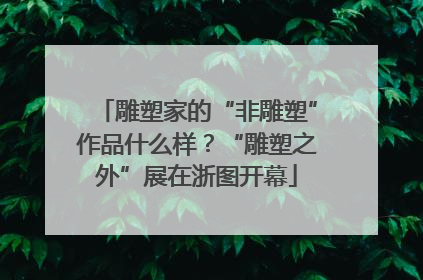 雕塑家的“非雕塑”作品什么样？“雕塑之外”展在浙图开幕