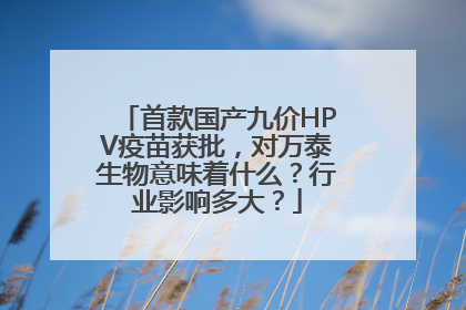 首款国产九价HPV疫苗获批，对万泰生物意味着什么？行业影响多大？