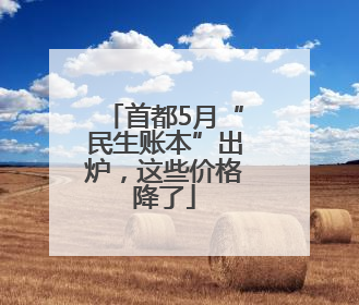 首都5月“民生账本”出炉，这些价格降了