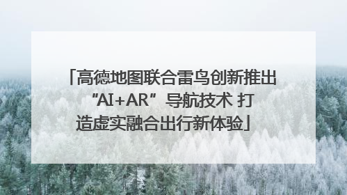 高德地图联合雷鸟创新推出“AI+AR”导航技术 打造虚实融合出行新体验