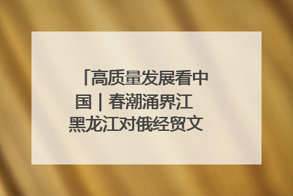 高质量发展看中国｜春潮涌界江 黑龙江对俄经贸文旅交流绿意盎然