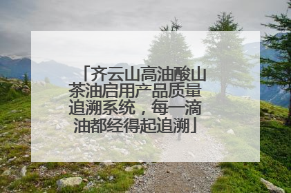 齐云山高油酸山茶油启用产品质量追溯系统，每一滴油都经得起追溯