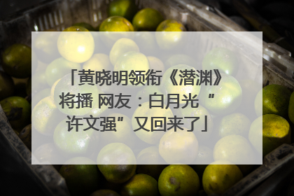 黄晓明领衔《潜渊》将播 网友：白月光“许文强”又回来了