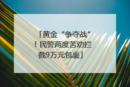 黄金“争夺战”！民警两度苦劝拦截9万元包裹
