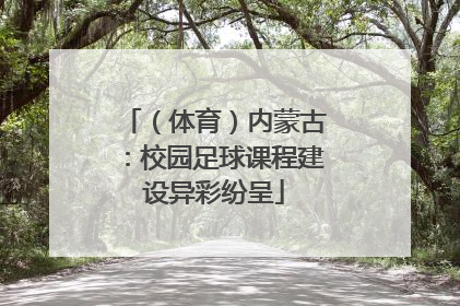 （体育）内蒙古：校园足球课程建设异彩纷呈