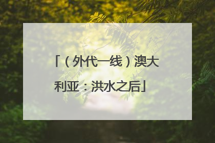 （外代一线）澳大利亚：洪水之后