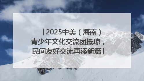 2025中美（海南）青少年文化交流团抵琼，民间友好交流再添新篇