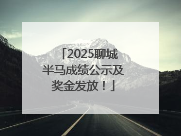 2025聊城半马成绩公示及奖金发放！