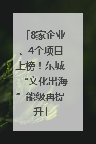 8家企业、4个项目上榜！东城“文化出海”能级再提升