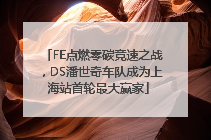 FE点燃零碳竞速之战，DS潘世奇车队成为上海站首轮最大赢家